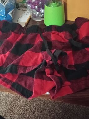 Old Navy Red and Black Plaid Shorts